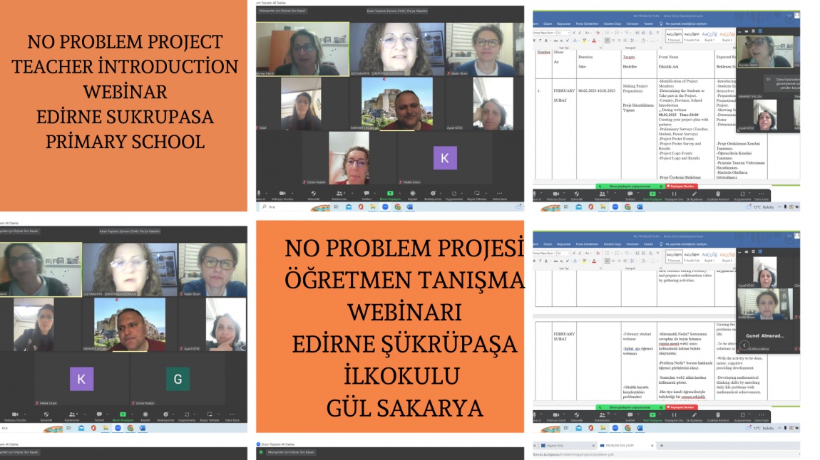 No Problem eTwinning Projesinin Öğretmen Tanışma Webinarı